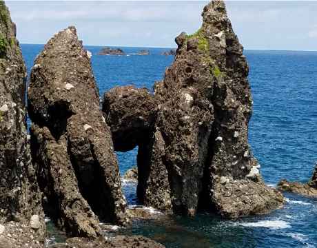 Hasakari Rock natural monument San'in kaigan geopark